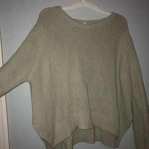 green H&m cropped sweater